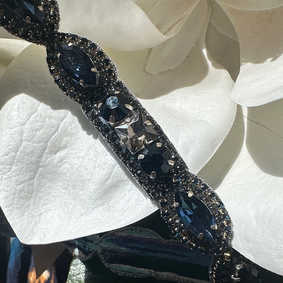 Deepa Gurnani Raveena Sparkly Gemstone Headband in Sapphire Size OS